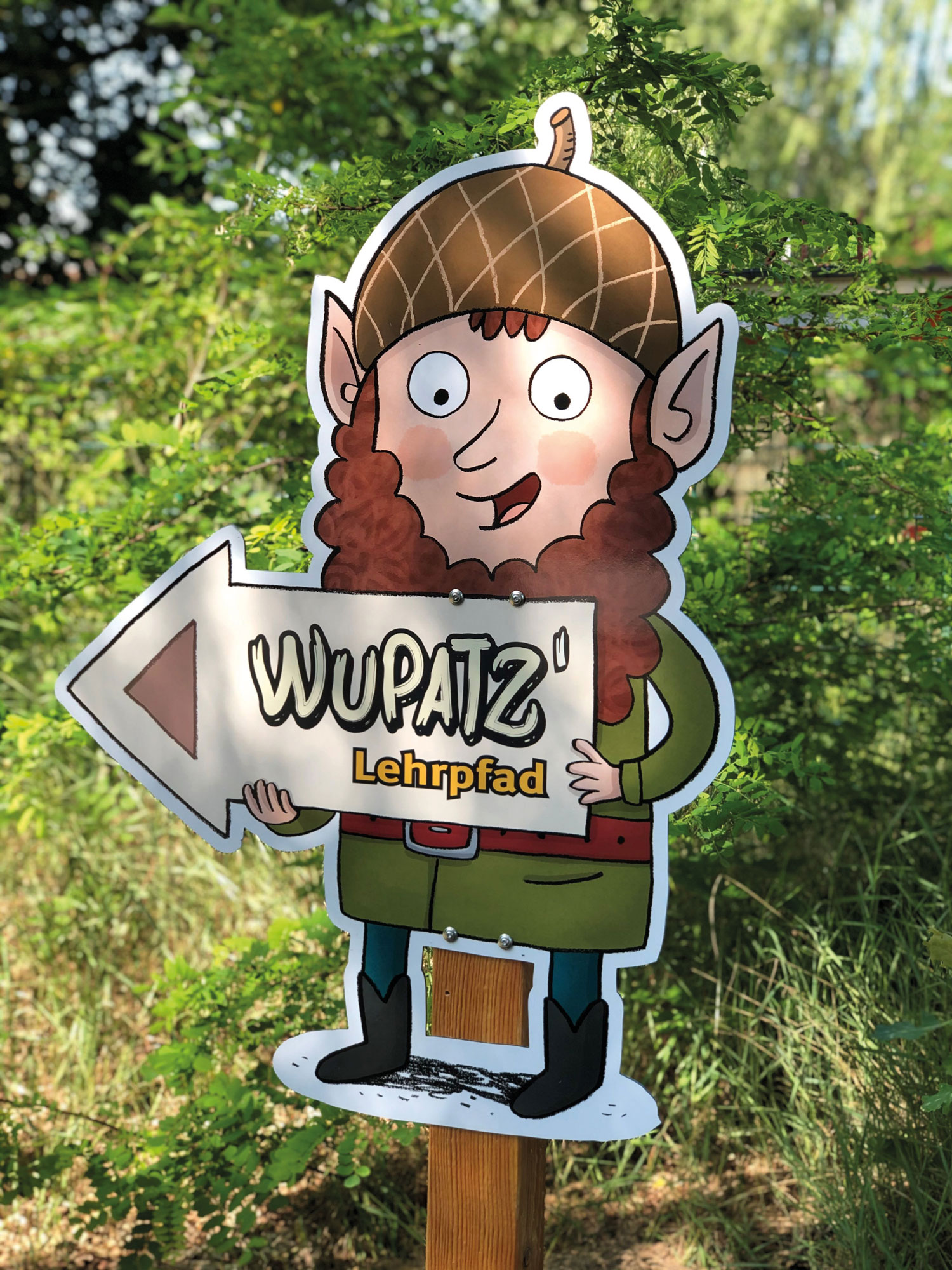 Foto vom Wegemaskottchen Wupatz